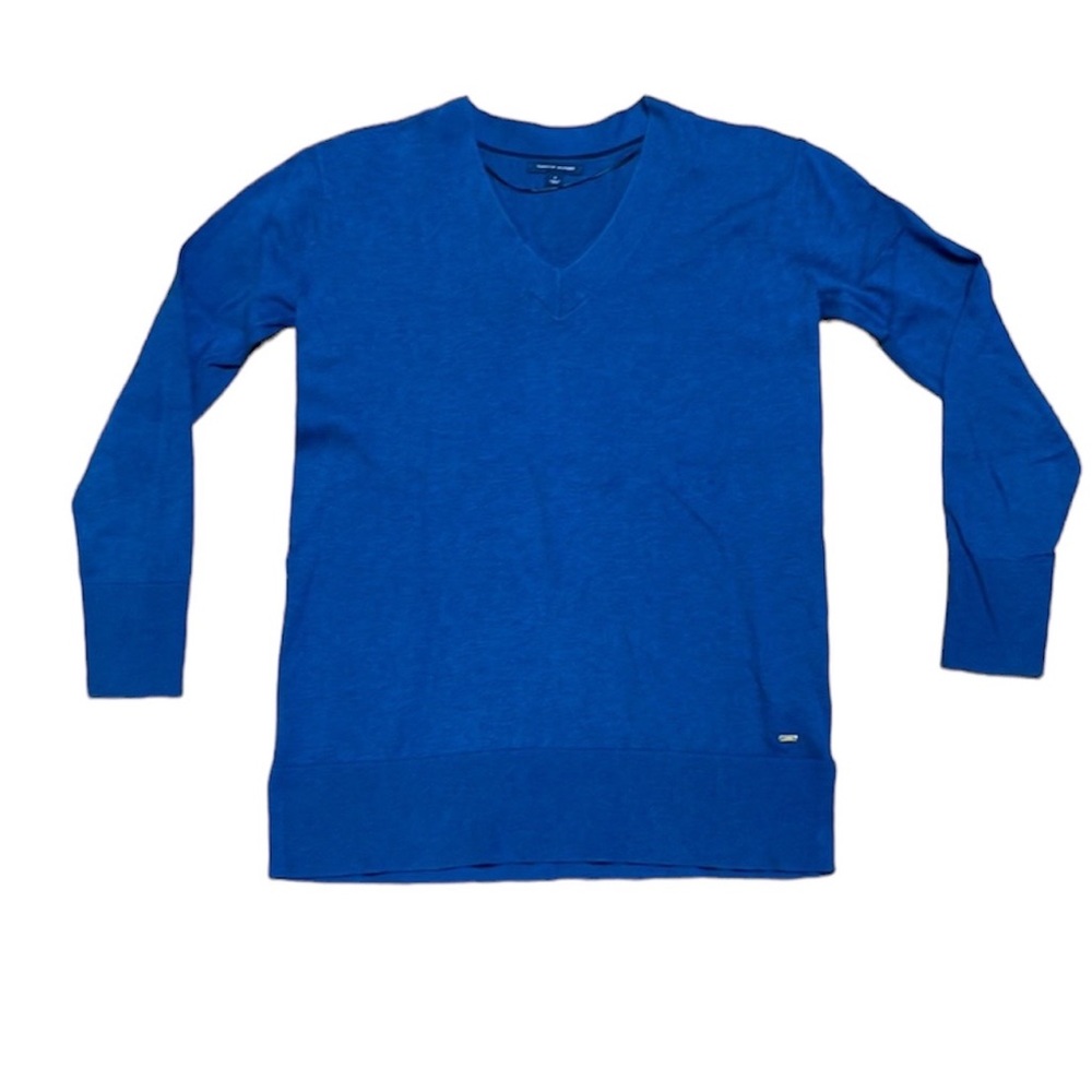 Tommy Hilfiger V Neck Sweater - Blue Size M